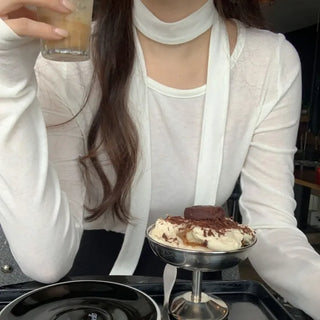 Winter Layered Inner Tie T-Shirt