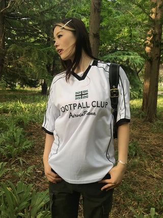 V-neck jersey Loose sports Club shirt