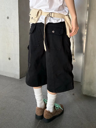 pigment dyeing bermuda pants