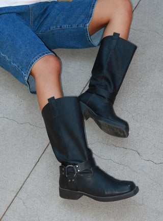 Wrecked Western Boots Black