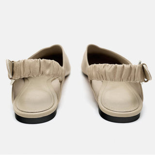 Pointed buckle straps flat sandals