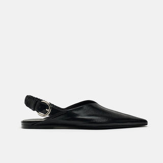 Pointed buckle straps flat sandals