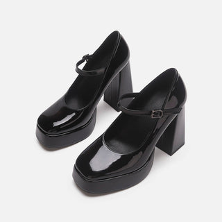 Retro Mary Jane super high platform heels