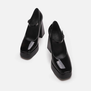 Retro Mary Jane super high platform heels