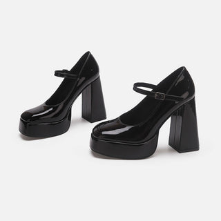 Retro Mary Jane super high platform heels