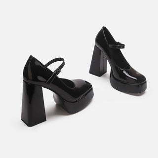 Retro Mary Jane super high platform heels