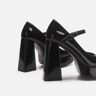 Retro Mary Jane super high platform heels