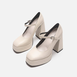 Retro Mary Jane super high platform heels