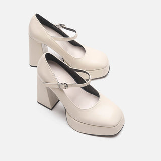 Retro Mary Jane super high platform heels