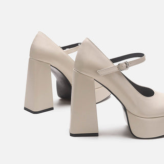 Retro Mary Jane super high platform heels