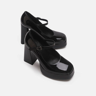 Retro Mary Jane super high platform heels