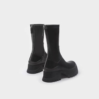 Leather Slim Ankle Boots