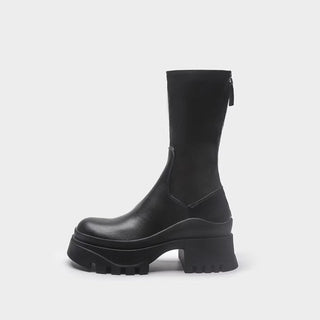 Leather Slim Ankle Boots