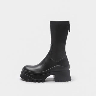 Leather Slim Ankle Boots