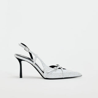 Pointed toe thin strap high heel mules