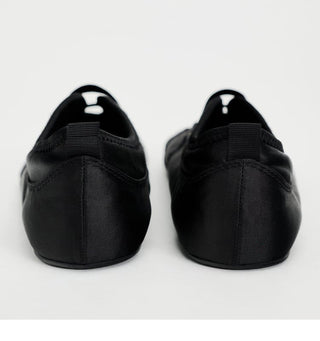 Round head satin Mary Jane shoes