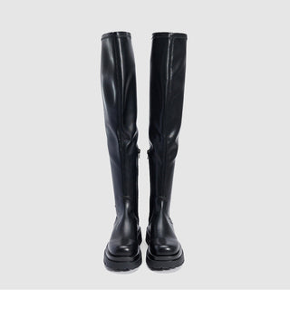 Thick-soled heightened long boots