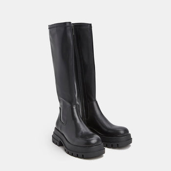Korean knee-high leather boots