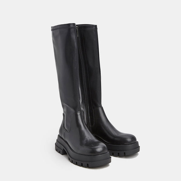 Korean knee-high leather boots