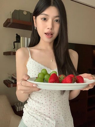 small floral ribbon V neck Top