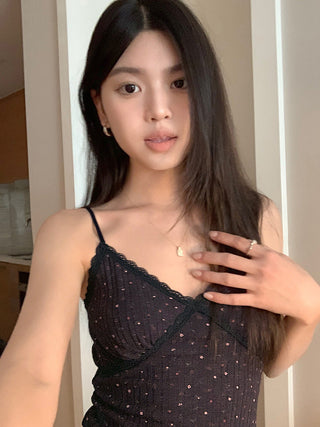 small floral ribbon V neck Top