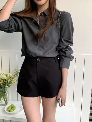 Korean Black long sleeved shirt