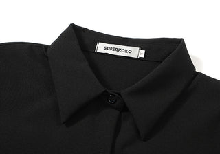 Korean Black long sleeved shirt
