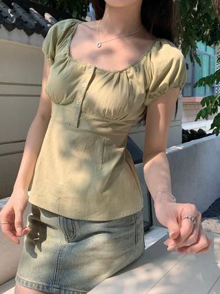 Flower Short sleeved short top