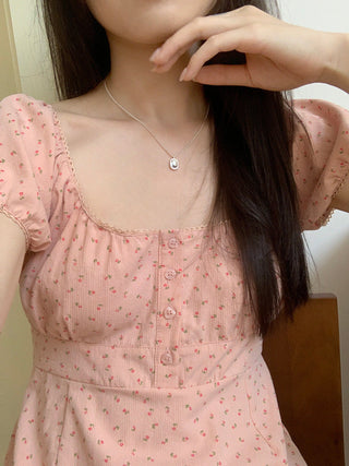 Flower Short sleeved short top