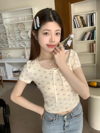 Circles Bow  Short sleeved top