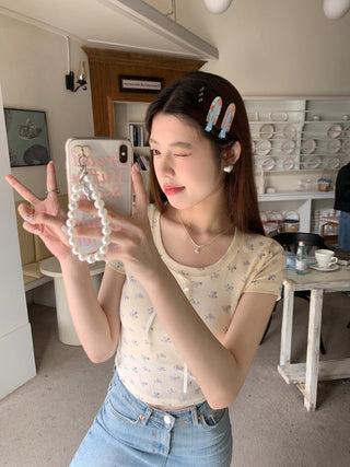 Circles Bow  Short sleeved top