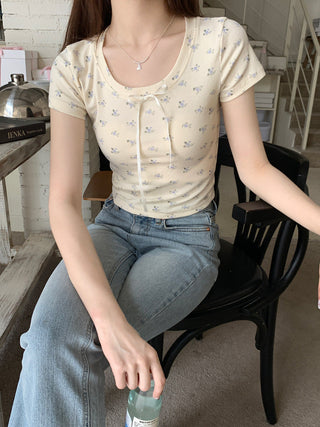 Circles Bow  Short sleeved top