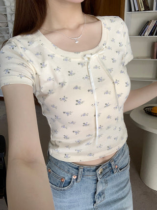 Circles Bow  Short sleeved top