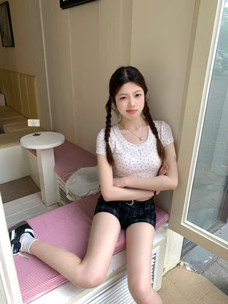 Circles Bow  Short sleeved top