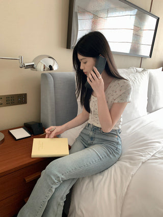 Circles Bow  Short sleeved top