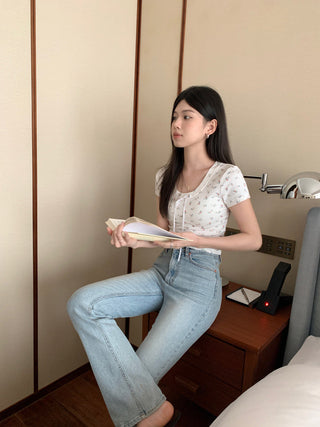 Circles Bow  Short sleeved top