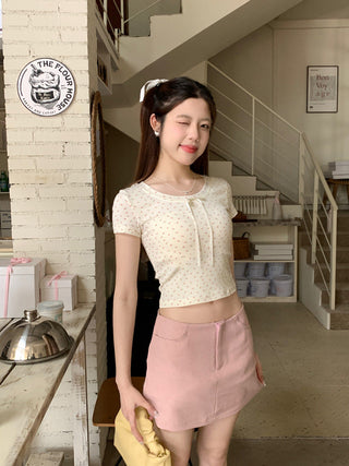 Circles Bow  Short sleeved top