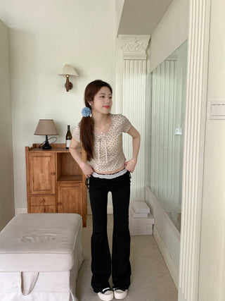 Circles Bow  Short sleeved top