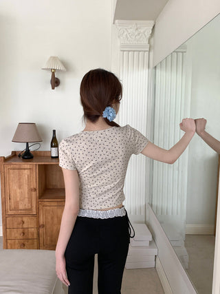 Circles Bow  Short sleeved top