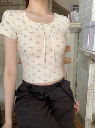 Circles Bow  Short sleeved top