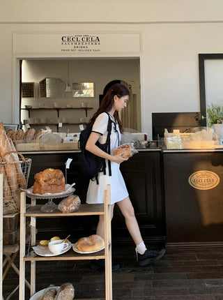 Korea Chic knot folds V neck  dress