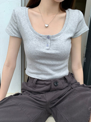 Flower Short Sleeve crop Top