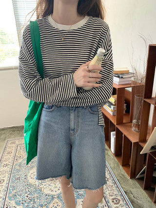 Loose round neck sunscreen long sleeved shirts