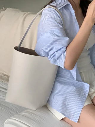 Chic retro loose striped striped shirt