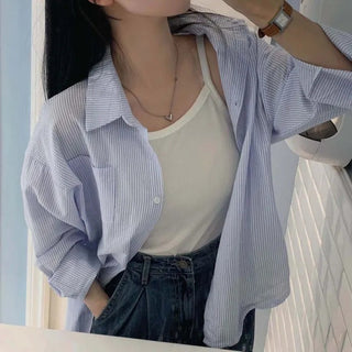 Stripped Drop Shoulder Shirt