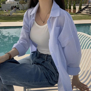 Stripped Drop Shoulder Shirt