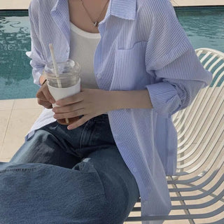 Stripped Drop Shoulder Shirt