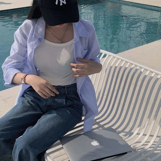 Stripped Drop Shoulder Shirt