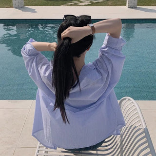Stripped Drop Shoulder Shirt