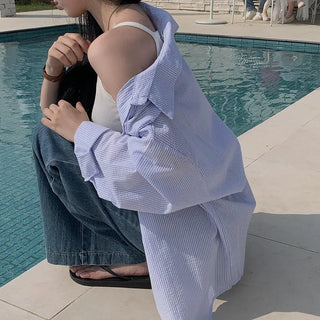 Stripped Drop Shoulder Shirt